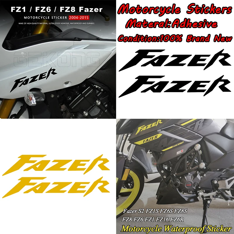 2X Reflective Motorcycle Wheels Fairing Helmet Tank Pad Side Decoration Logo Label Stickers Decals For Fazer 150 250 400 1000