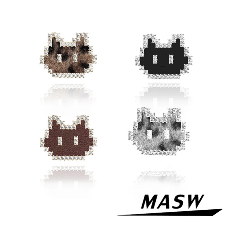 

MASW Original Design Luxury Temperament Cats Stud Earrings For Women Female Gifts Modern Jewelry Ear Accessories Hot Selling