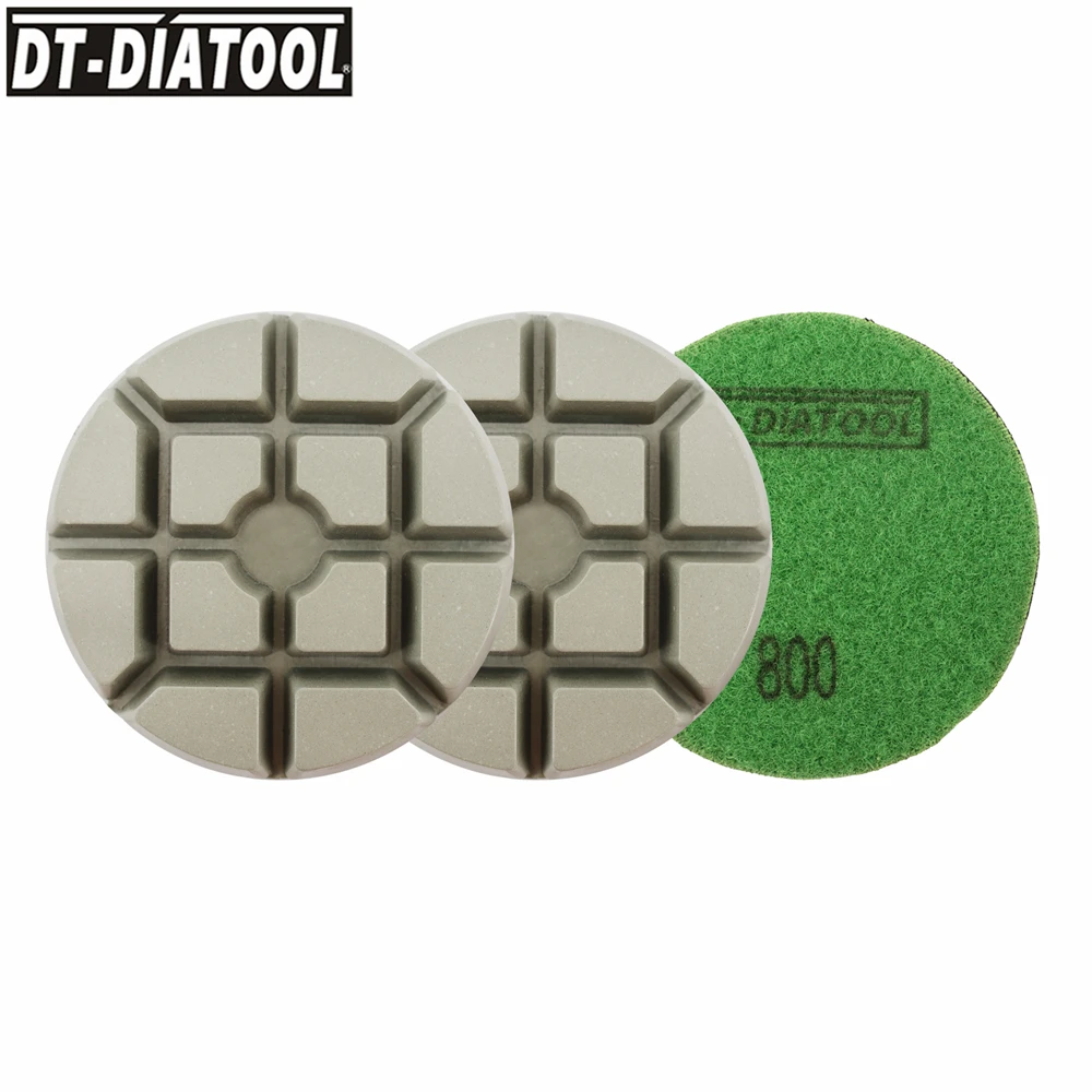 DT-DIATOOL 9pcs/pk Dia 80mm/3inch Resin Bond Diamond Concrete Polishing Pads Floor Renew Sanding Discs Repairing concrete Floor