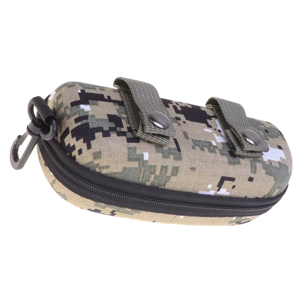 

Zipper Glasses Case Portable Soft Eyeglasses Blue Light Hard Shell Camo Holder Belt Sunglasses Storage