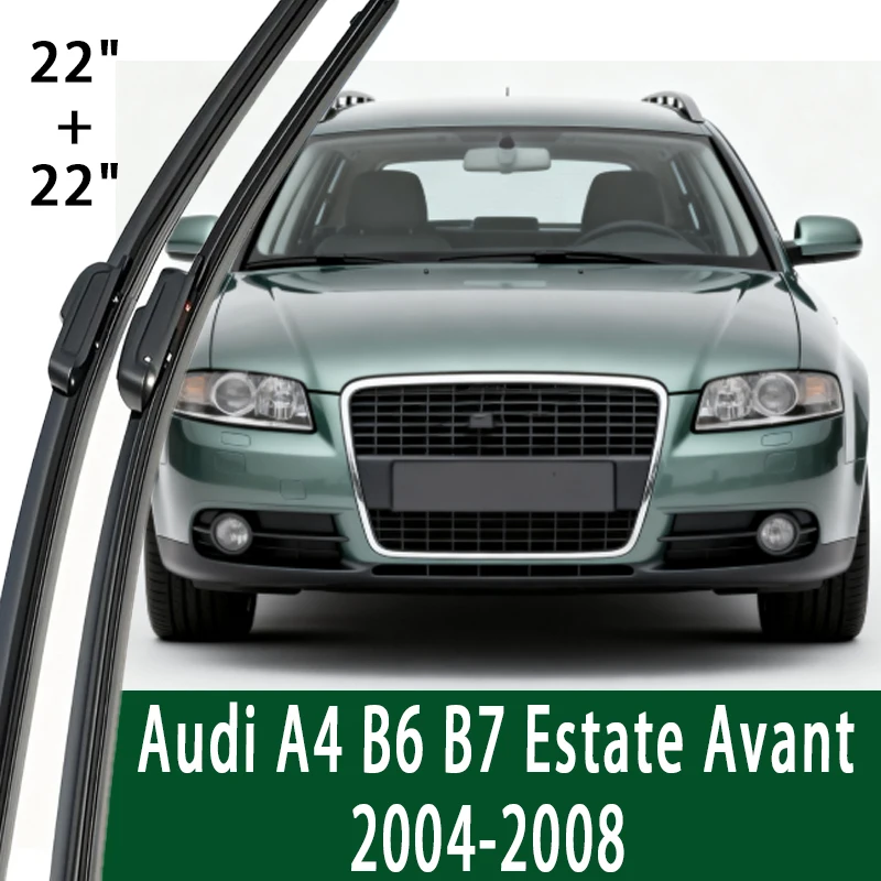 

Wiper Front Wiper Blades For Audi A4 B6 B7 Estate Avant 2004 2005 2006 2007 2008 Windshield 22"+22" Accessories
