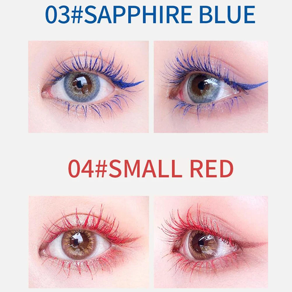 6 stks Wimper Beauty Tools Waterdichte Lange Waterdichte Mascara Blijvende Kleurrijke Parelmoer Abs Fijn Vakmanschap Make-up