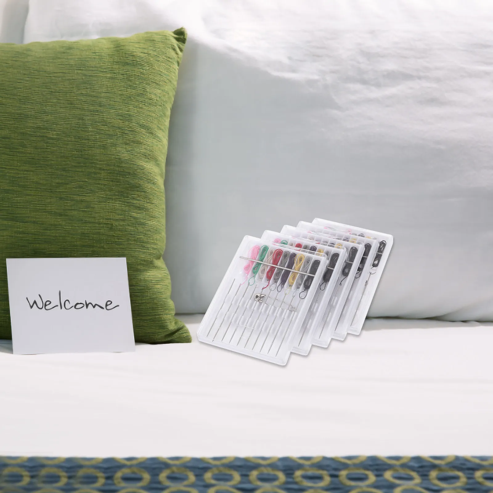 

Набор для шитья из 5 предметов: портативный многофункциональный комплект с иглами и нитками, компактный мини-набор для путешествий в коробке для хранения, для дома, отеля, улицы