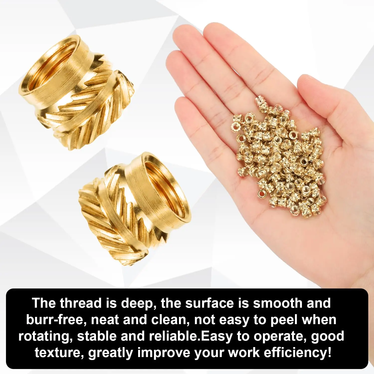 Brass Heat Set Threaded Inserts M3 M4 M5