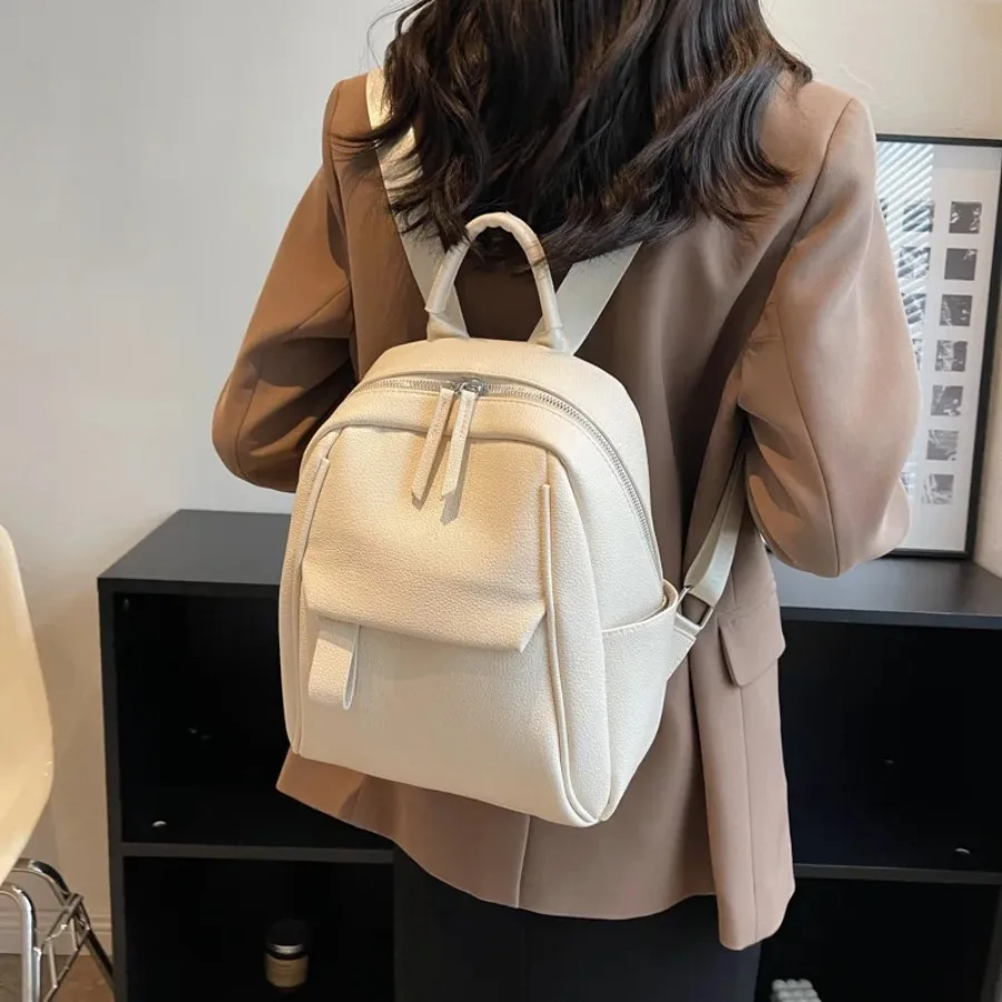 

Fashion retro senior texture shoulders female luxury simple shoulder backpack new commuter versatile foreign shoulder bag