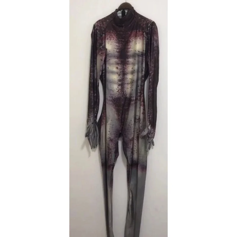 Costume Cosplay Predator maschile 3D Print Spandex Zentai Men Predator Basic Suit Halloween Superhero body adulti tute per bambini