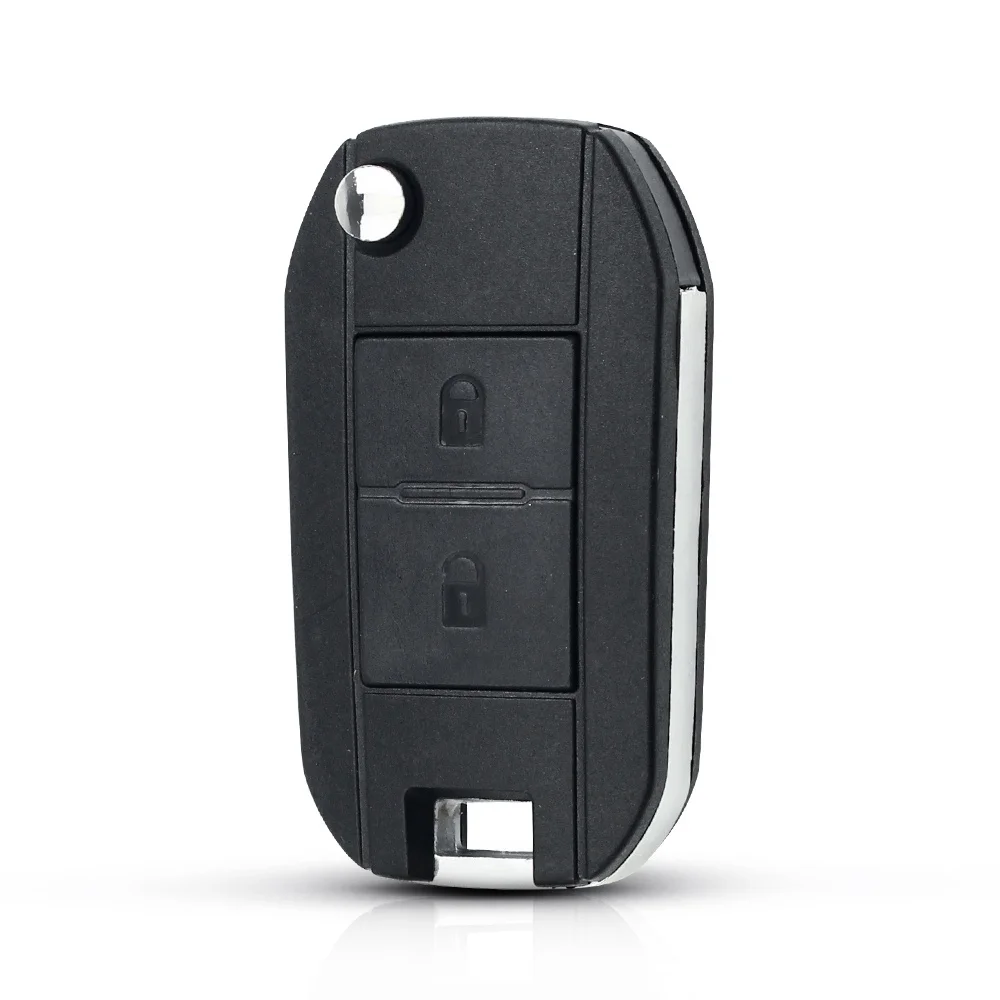 Dandkey 2 Buttons Modified Flip Remote Entry Key Shell Case For Peugeot 106 206 306 406 307 107 207 407 For Citroen C2 C3 C4 C5