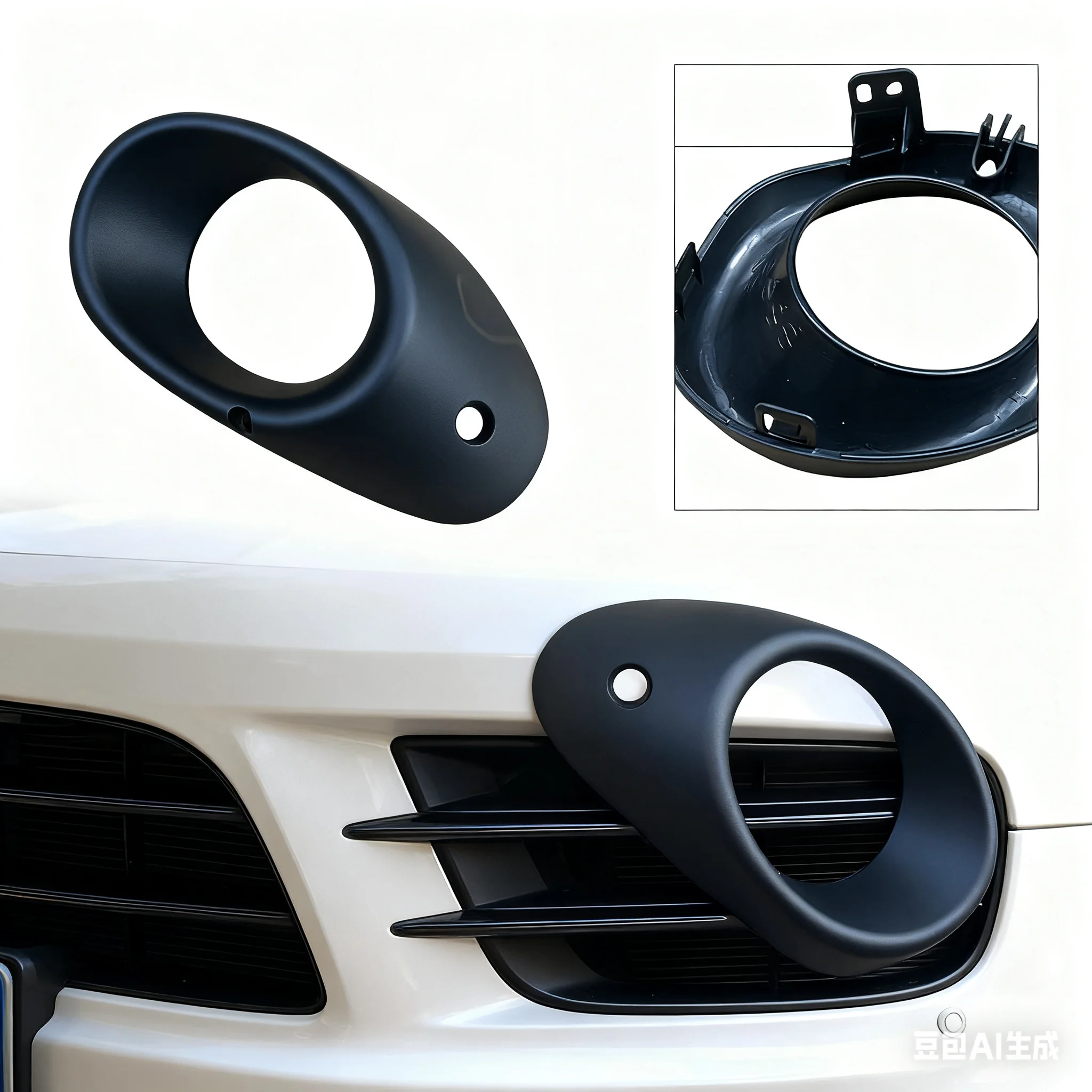 

2pcs For Mitsubishi For Outlander 2013-2015 Fog Light Frame Modification (Black) Accessories Fog Light Frame