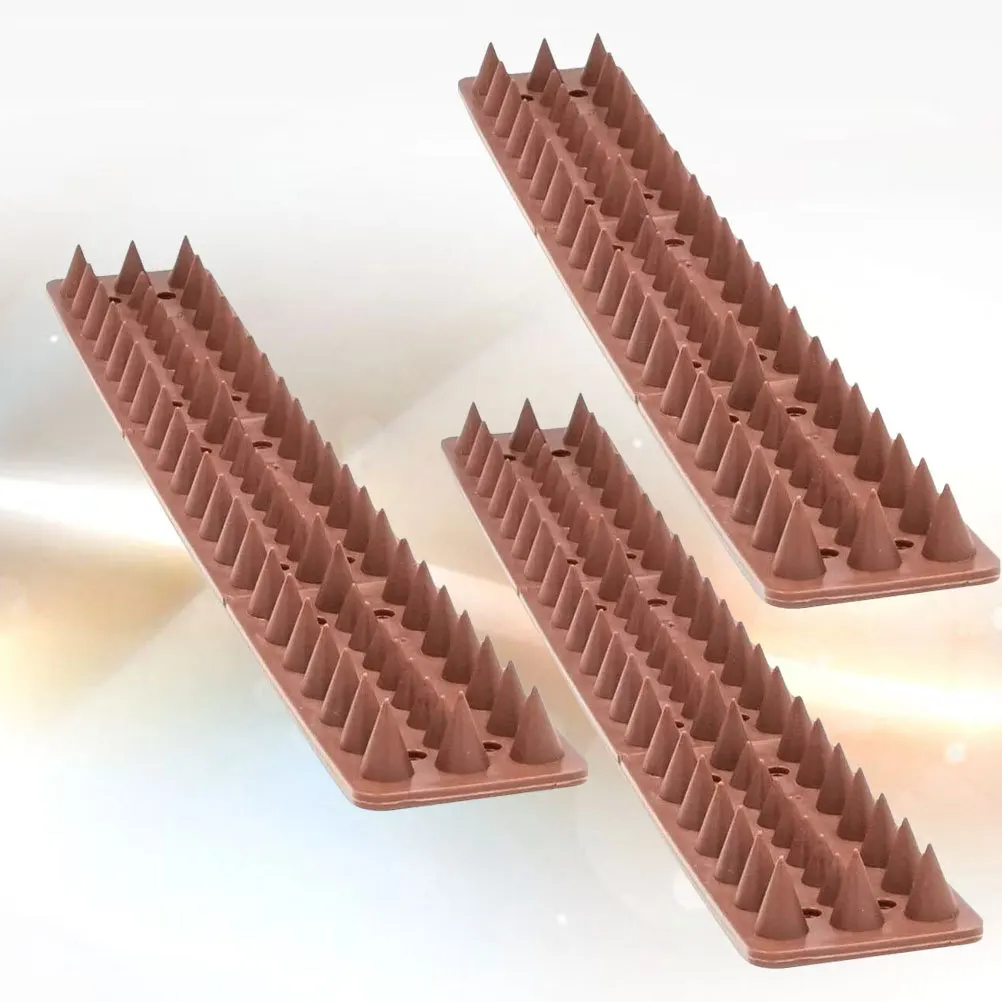 3Pcs Bird Spike Enclosure Plastic Anti-Climbing Nail Strip for Fence Window Balcony Garden Security Plastic Spike Tool