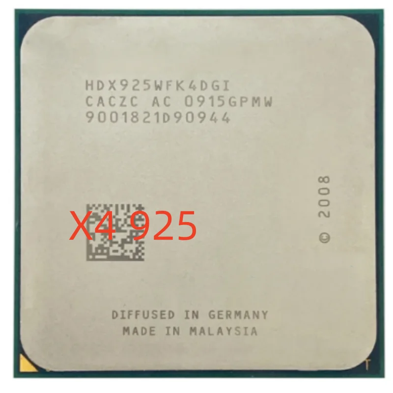 Phenom II X4 925 95W 2.8 GHz Quad-Core CPU Processor HDX925WFK4DGI/HDX925WFK4DGM Socket AM3