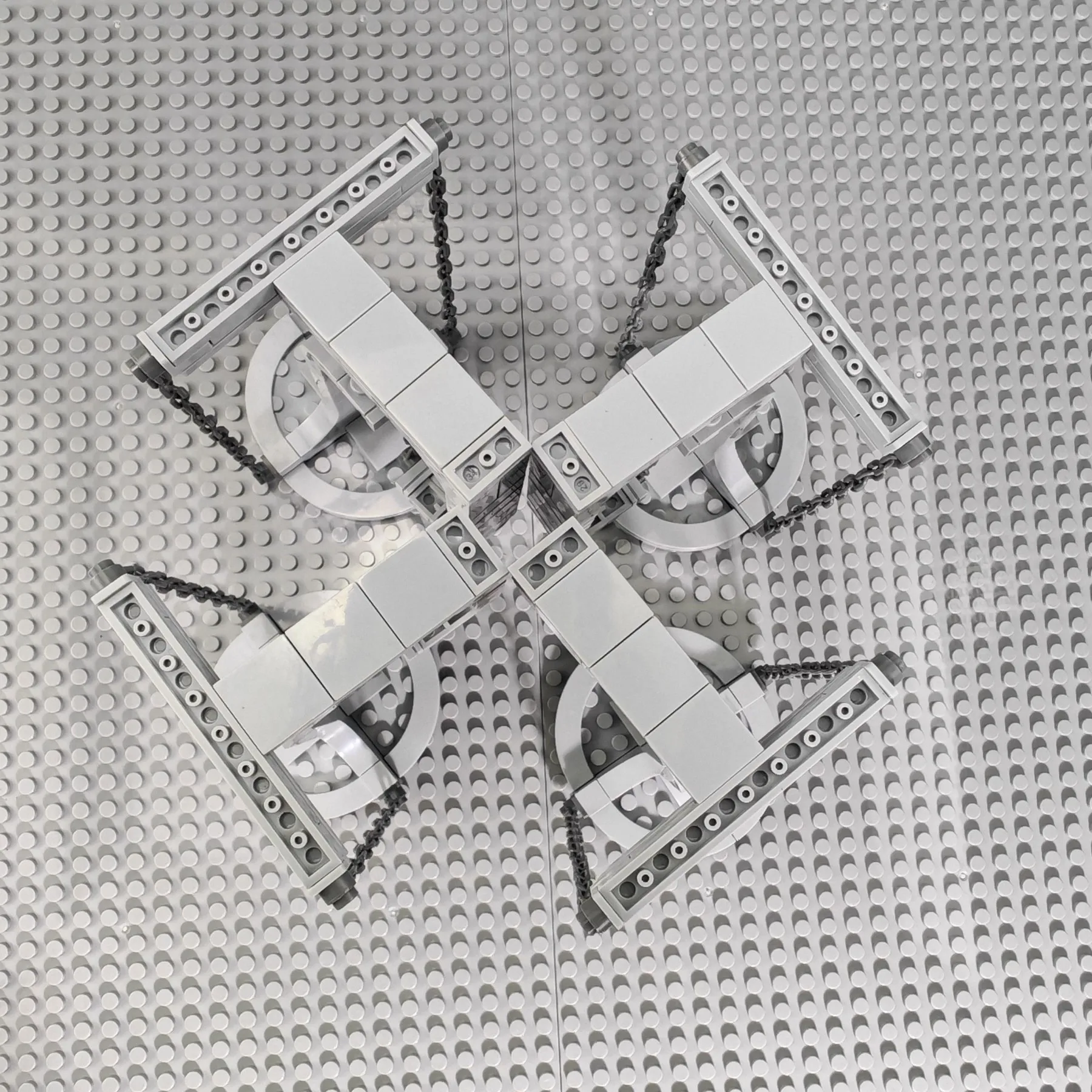 MOC Building Blocks Toys Anti Gravity Suspended Bracket Creative Balance Tensegrity Sculptures Model DIY Ornament Base