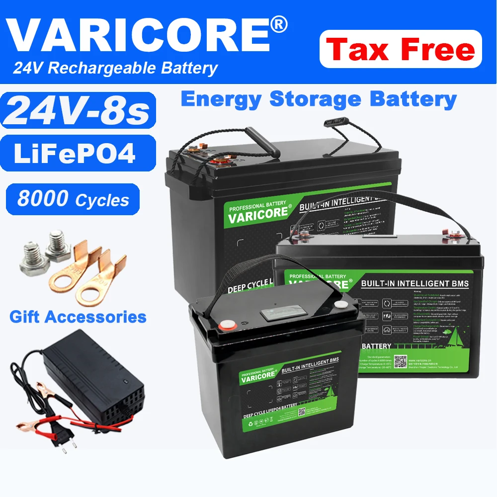 

VariCore 24 В 100 Ач 60 Ач 32 Ач 8s LiFePO4 Литий-железо-фосфатный аккумулятор для лодки Гольф-кар Автомобильная зажигалка Аккумуляторы 29,2 В беспошлинный