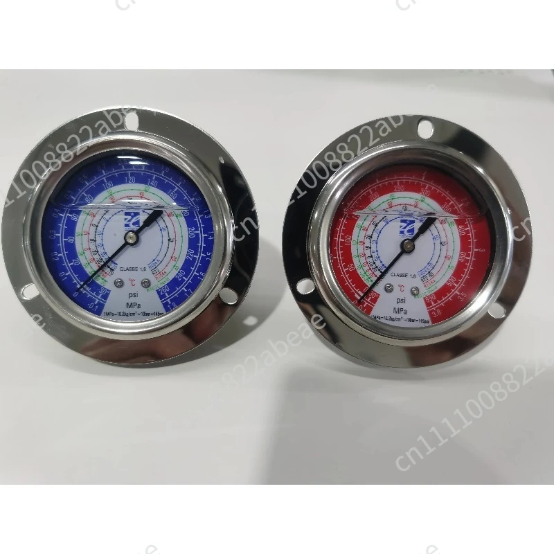 For Refrigeration Unit Shock Resistant High And Low Pressure Oil , Conditioning , Refrigerant Gauge R22