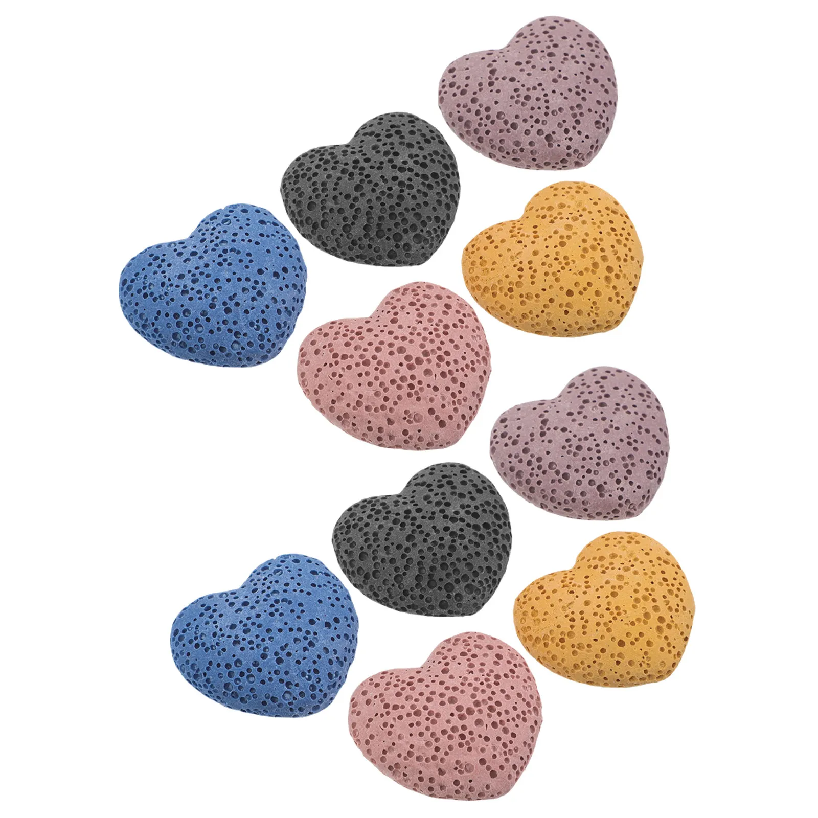 

Набор из 10 романтических аромакамней в форме сердца: натуральные лавовые камни для ароматизации спальни, гостиной, автомобиля, для путешествий и медитации