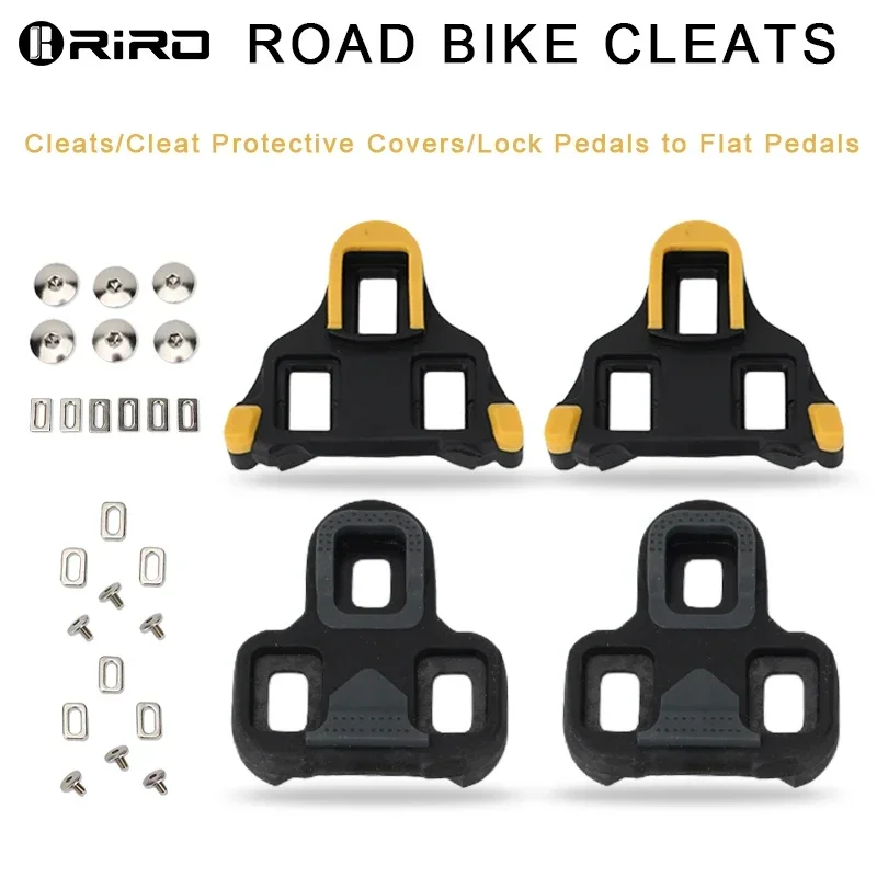 RIRO Road Bike Cleats Pedal Lock Plate Bicycle Pedal Protector Cover Flat Pedal Converter for SPD/LOOK System Cycling Parts