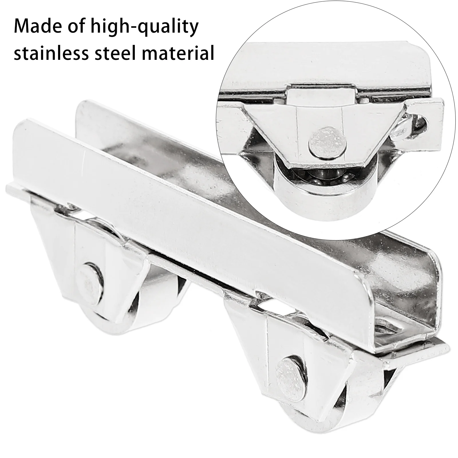 10 Pcs Glass Door Wheel Showcase Window Pulley Sliding Roller Assembly Stainless Steel