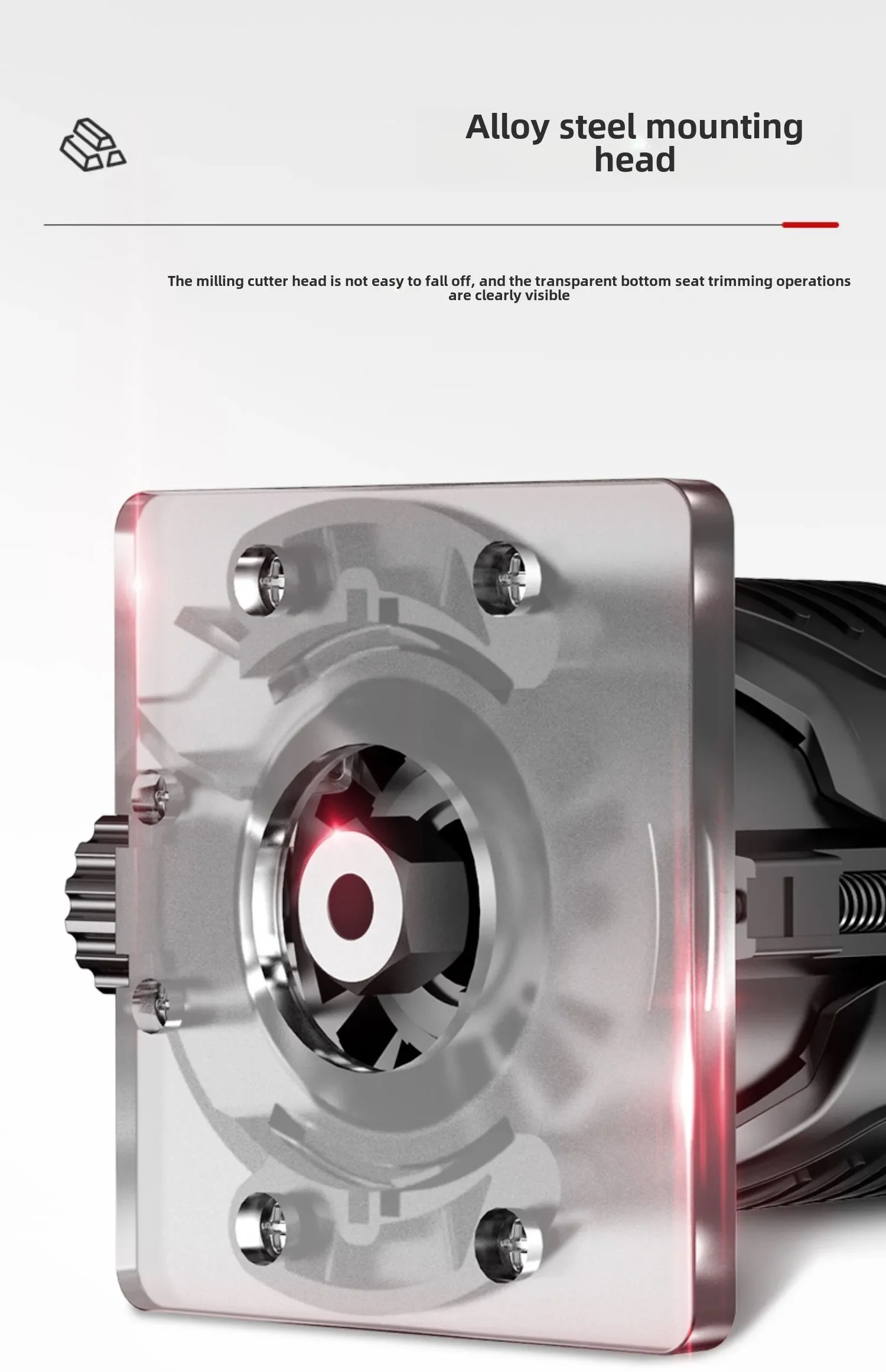 220V Multi-functional Electric Trimmer for Woodworking with Slotting and Engraving Features B