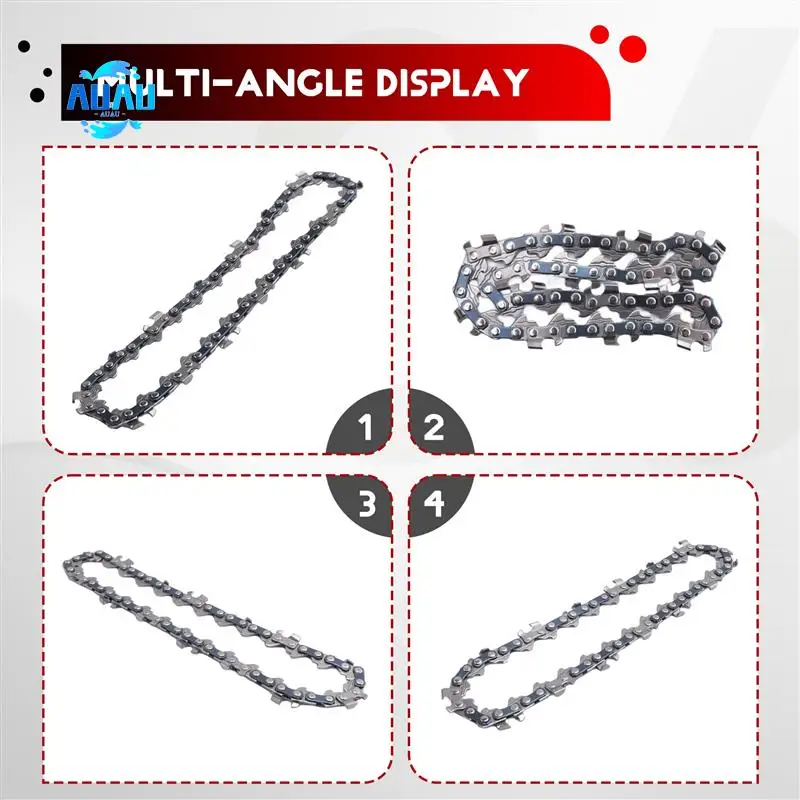 

AUAU-8 Pcs 4 Inch Mini Steel Chainsaw Chain Electric Pruning Saw Accessory Garden Tool Replacement