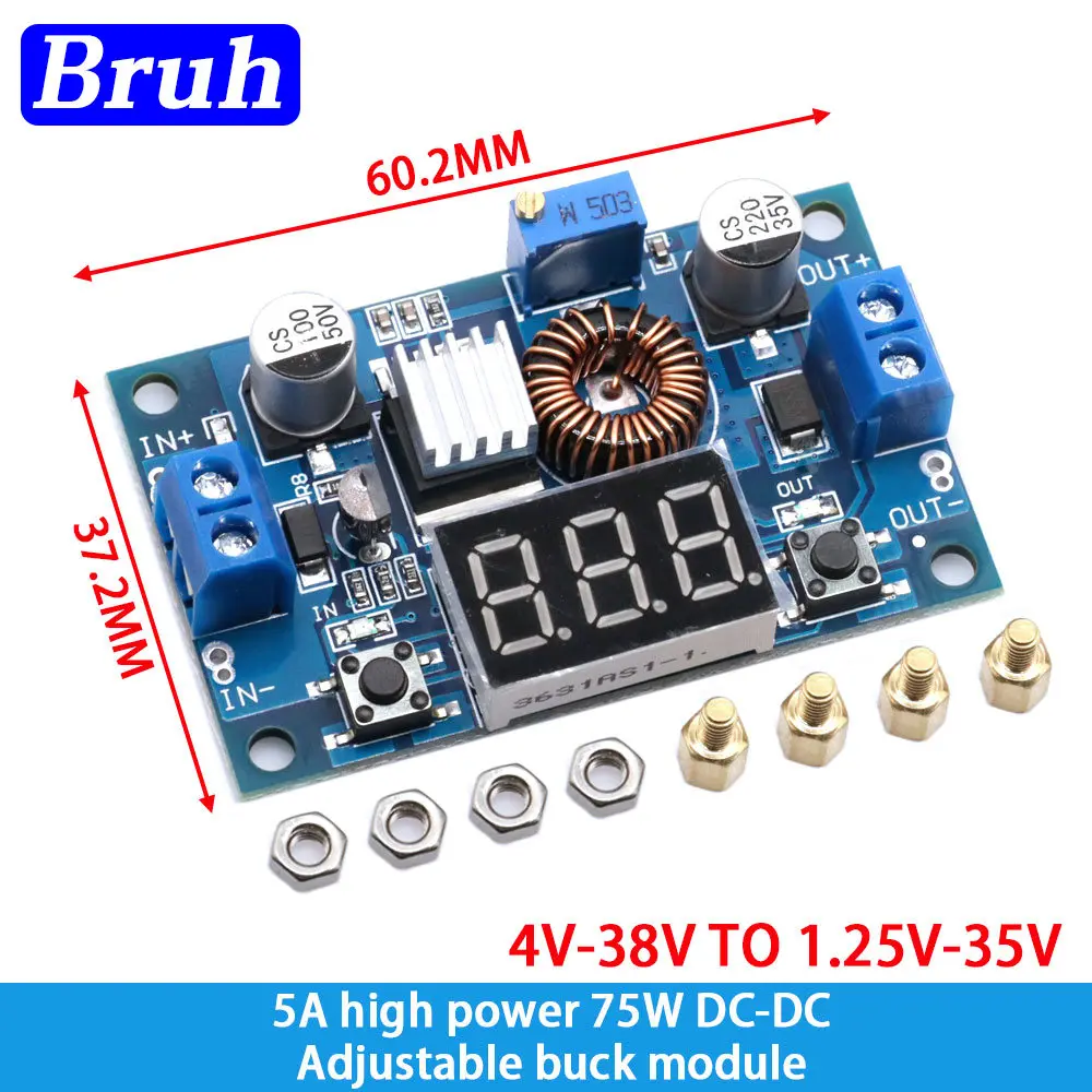 Xl4015 5a DC/DC-Lithium batterie Step-Down-Lade karte LED-Stromrichter Lithium-Ladegerät Step-Down-Modul cc/cv DC/DC