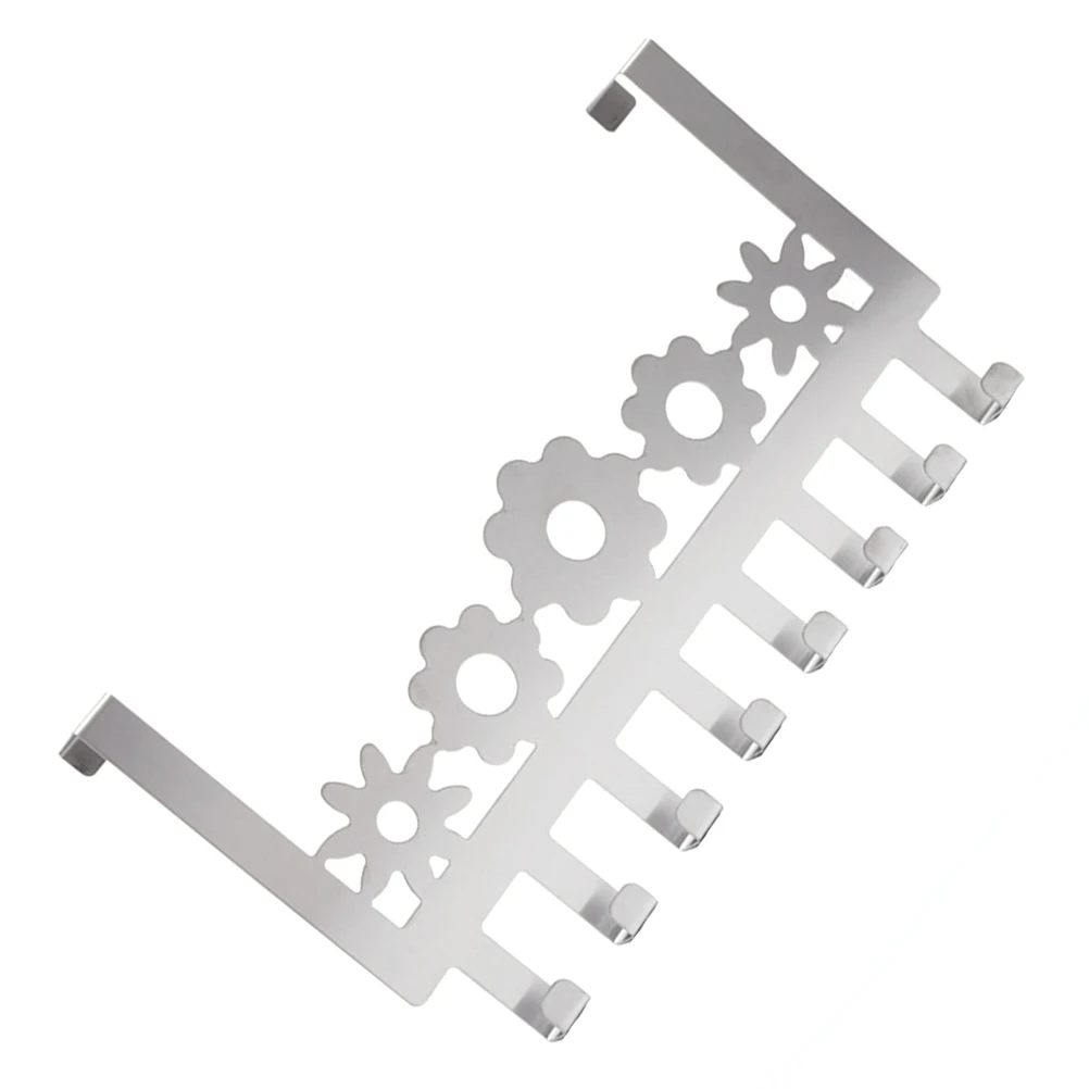 

1Pcs Door Row Hook Stainless Steel Punch Free Back Door Coat Storage Rack Hanging Hook Home Storage Shelf Strong Load Bearing
