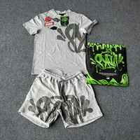 Leisure Summer Women's Men's Streetwear Outfit Shirt And Shorts  Tops Trunks Central Cee Y2k Tees Trendy Clothes Sy Brand