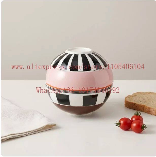 Creative ceramic spherical tableware set storage housewarming dining table ornament