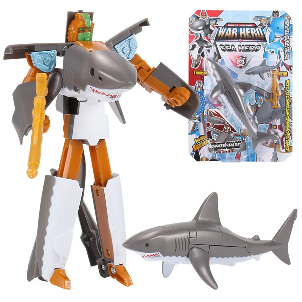 Children's Toy Transformer Robot Electronic Smart Pet Intelligent Shark Ocean Anime Figurine Gift for Kids Dropshipping