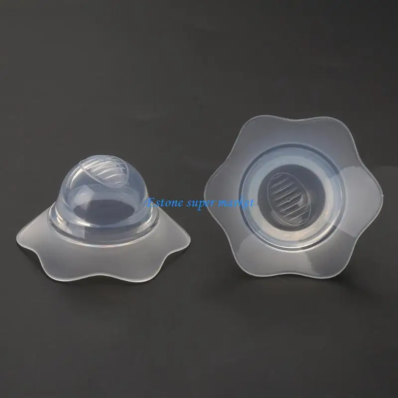 

090B 2 шт./пара для нано-серебряного силиконового корректора сосков экстрактор в форме лепестка антибактериальный плоский прибор