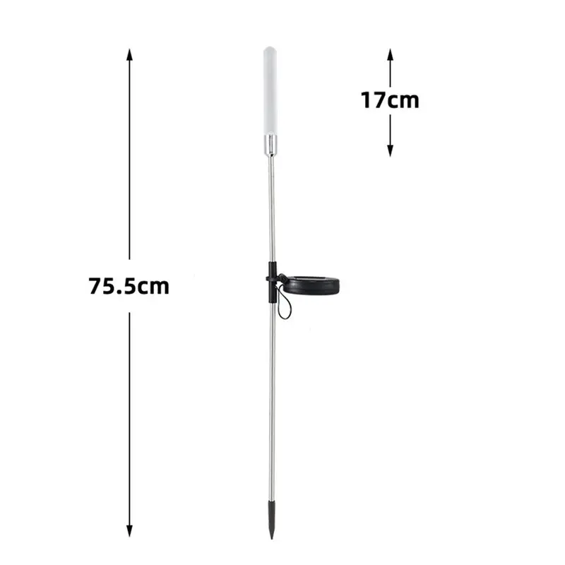 ABBO-Easy Install أضواء Bulrush الشمسية في الهواء الطلق، ضوء LED متغير اللون مع حصة لساحة الممشى في الحديقة، قطعتان