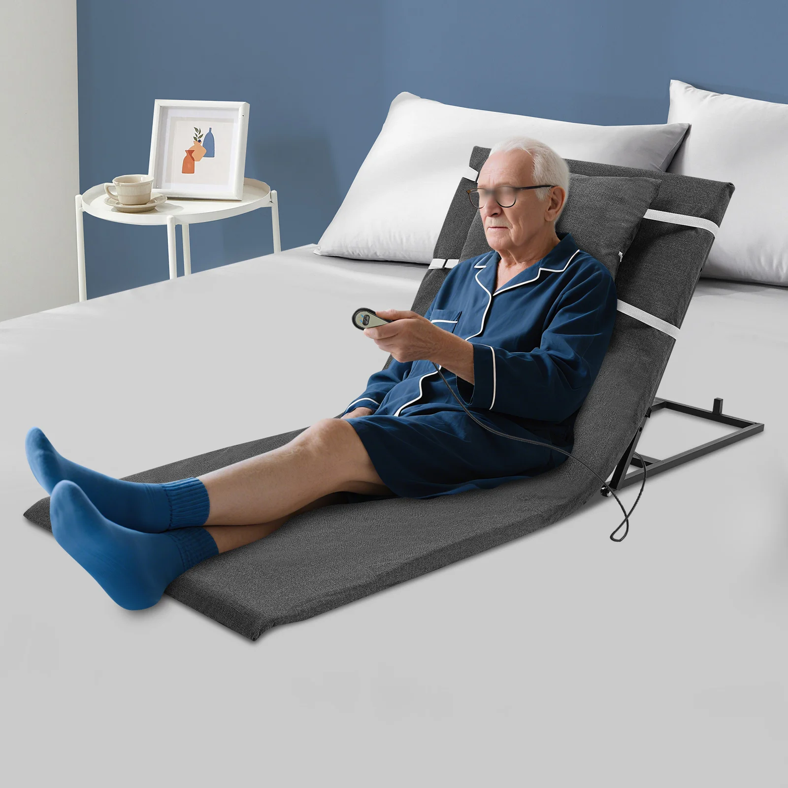 

Electric Adjustable Bed Wedge Pillow for Adults & Seniors, 330 LBS Weight Capacity, 2-80° Backrest Angle for Reading, Relaxing