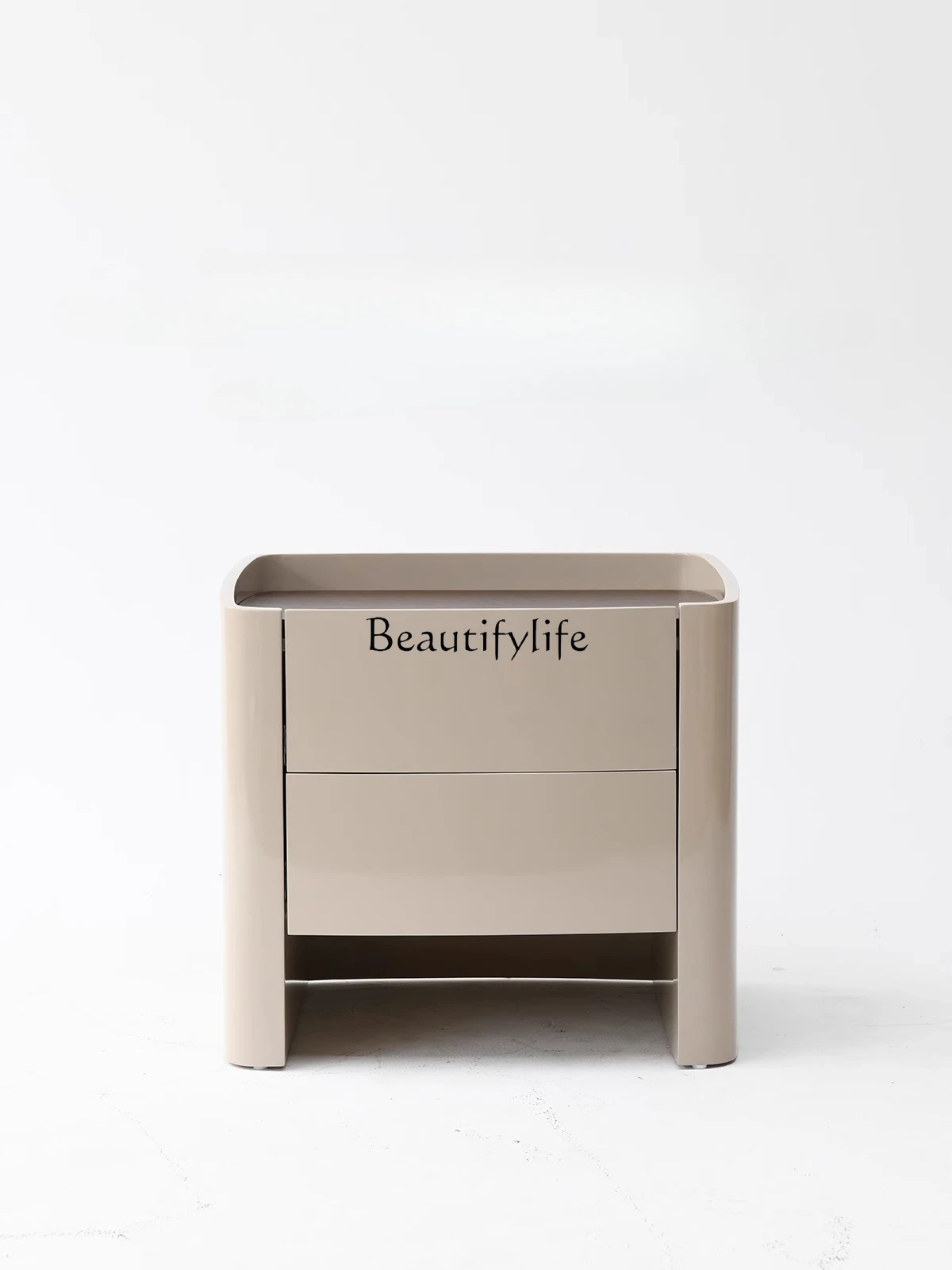 

**Italian minimalist bedside table simple modern paint designer high-end bedroom locker