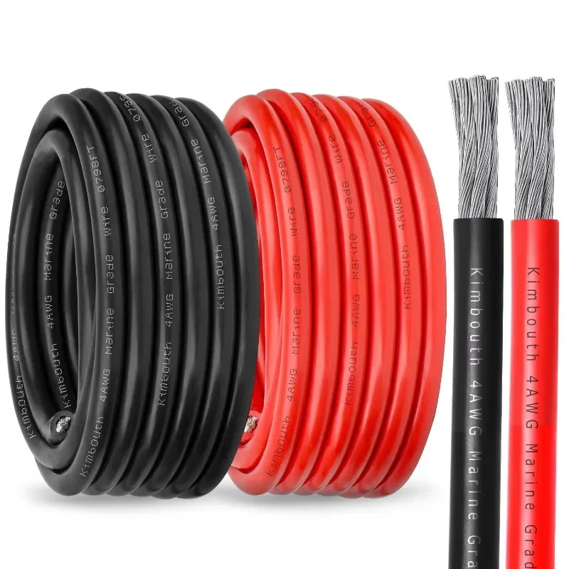 【From China】High-Temperature High-Voltage 4AWG Extra Soft Silicone Wire Flame Retardant New Energy Car Battery Power Cord Cable