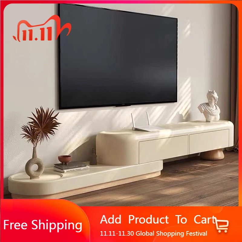 Vloer Witte Tv-standaards Minimalistische Designer Hal Poppenhuis Tv-standaards Gamer Universele Console Luxe Houten Muebles-meubels