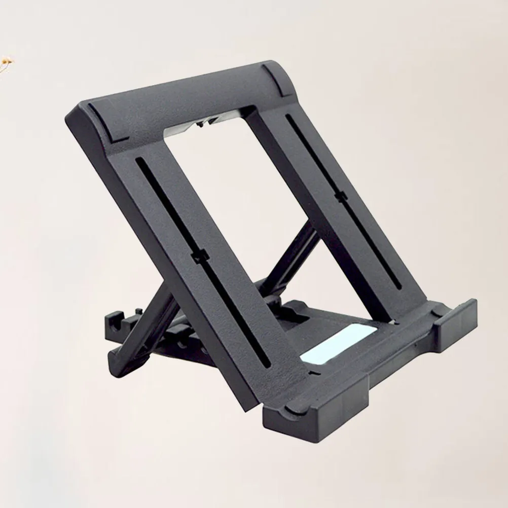 

Portable Mini Folding Black Tablet Holder Adjustable Stable Support for Watching Videos Reading Surfing Tablet Bracket