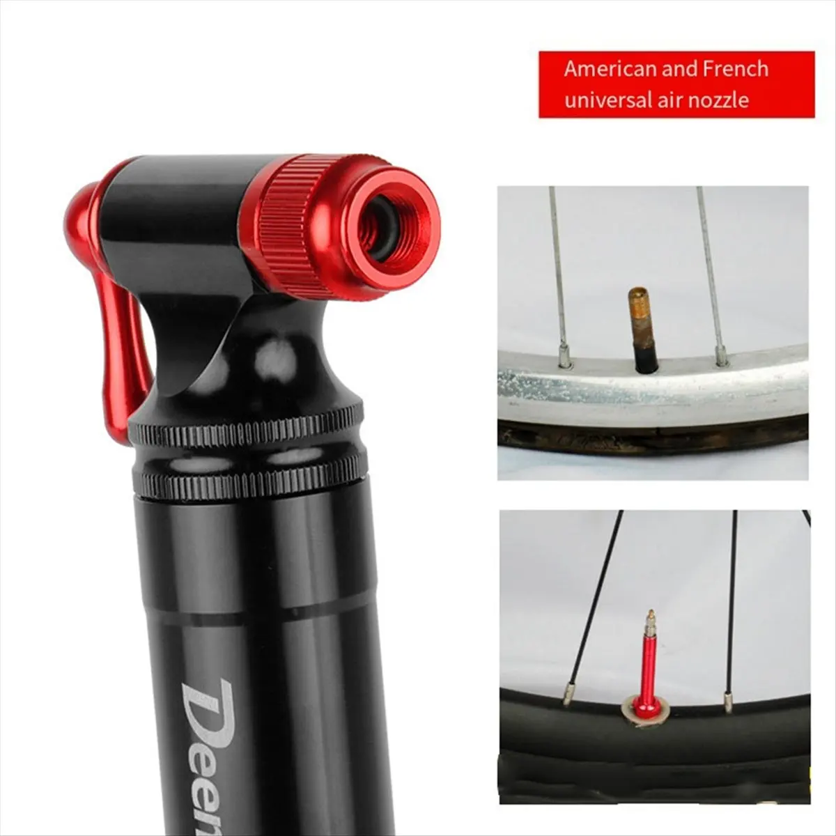 ABJV  CO2-Inflator Quick Easy Valve-Compatible for Road and Mountain Bikes Portable Bicycle Bicycle Pump-Inflator