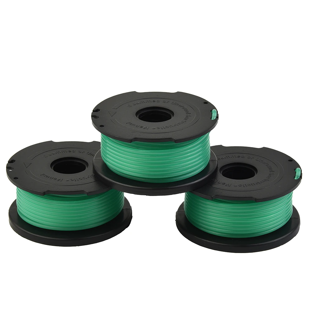 3 pçs linha de carretel de aparador substituição linha de carretel de plástico a6482 para black decker gl7033 gl8033 gl9035 peças cortador de grama de jardim