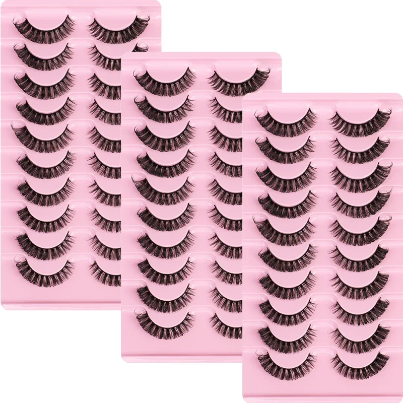 30 Paar/3er-Pack Wimpern DD Curl Russische Wimpern 3D-Fälschungswimpern Wiederverwendbare flauschige russische Wimpernverlängerung – Detail 6