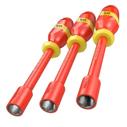 VDE Insulated Socket Screwdriver Multifunctional Hexagonal Socket Wrench Driver Electrician Specific Withstand 1000V