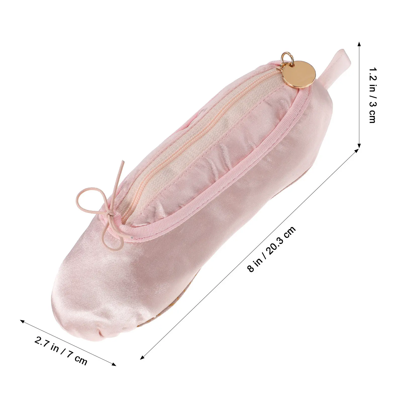 Ballet Shoe Pencil Case Pen Organizer Pouch for Woman Dancer Lover Large Capacity Zipper Closure Ballet Accessories