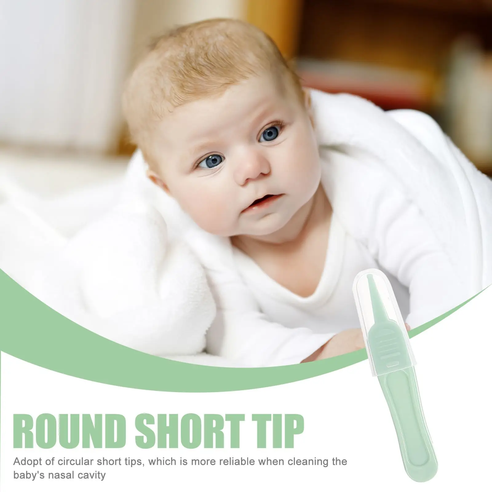 5 шт., детский очиститель носа, безопасный прецизионный пинцет, портативный ежедневный очиститель для ухода за носом, массажер для младенцев, короткие кончики, чистый копань