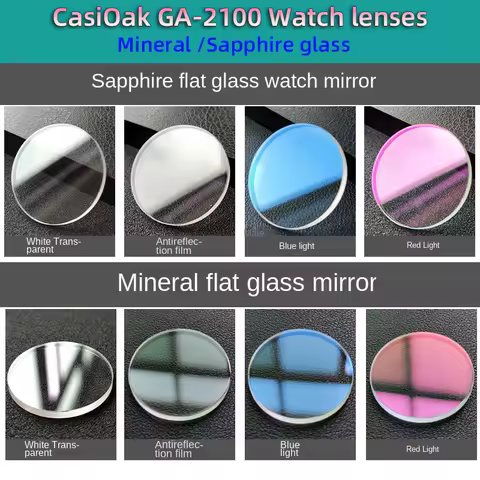 GA2100 GAB2100 HD Mineral Glass For G-SHOCK CasiOak GA-2100 GA-B2100 Casio Watch Mirror Replacement Accessories Glass Lenses