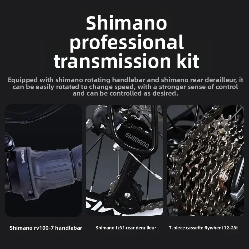 14 inch ultra lightweight portable variable speed folding bicycle gift bicycle, one second fast folding pedal bicycle
