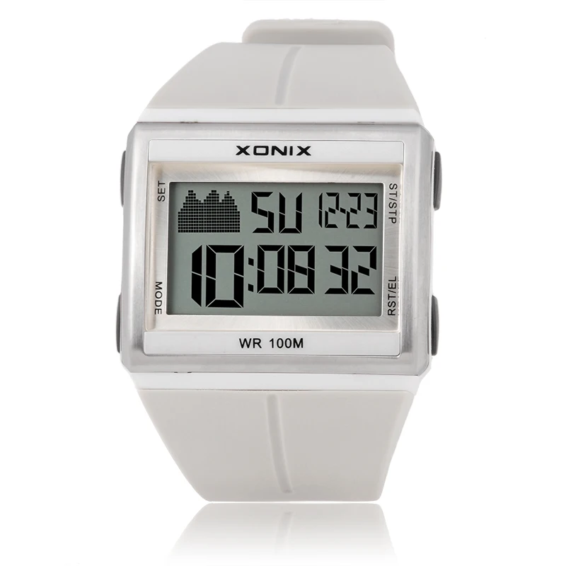 

XONIX новая классика спортивный плавательный дайвинг водонепроницаемый 100 м женский цифровой светодиодный кварцевый секундомер будильник обратный отсчет наручные GK