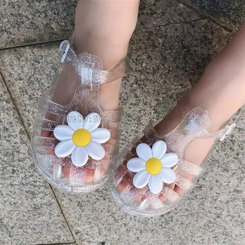 Nuovi bambini estivi Jelly Princess Sandals fiori dolci ragazze Toddlers Baby scarpe vuote traspiranti