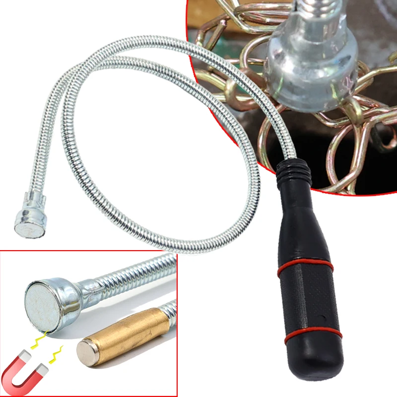 Automotive Magnetische Pickup Schroef Onderdelen Sterke Magneet Zuigstaaf Nieuwe Opvouwbare Flexibele Magnetische Pickup Tool Auto Workshop Gereedschap