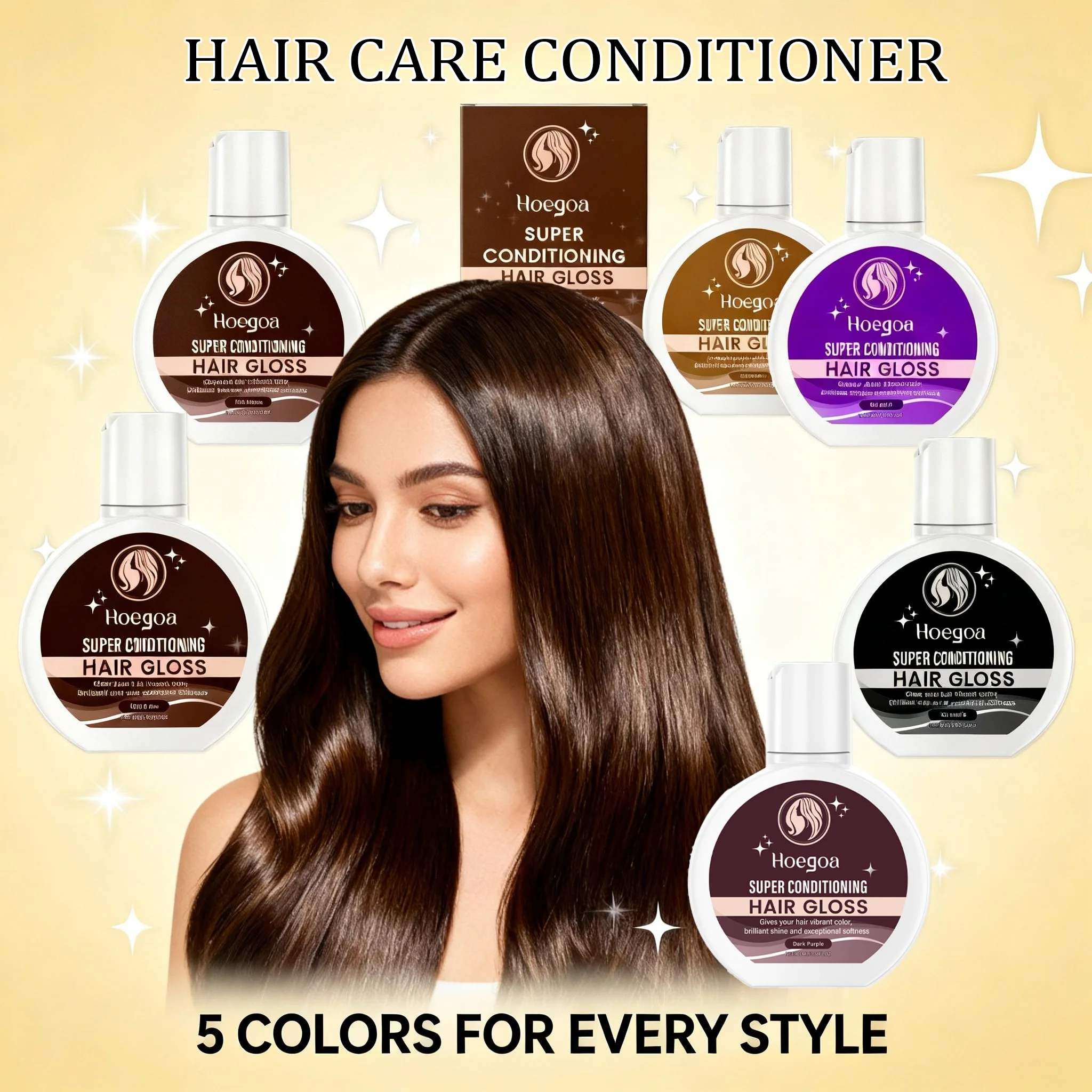 Acondicionador de Color para el cabello, tratamiento de queratina para cabello tratado con Color, brillo antifrizz, aumento de larga duración, negro, morado y marrón vibrante
