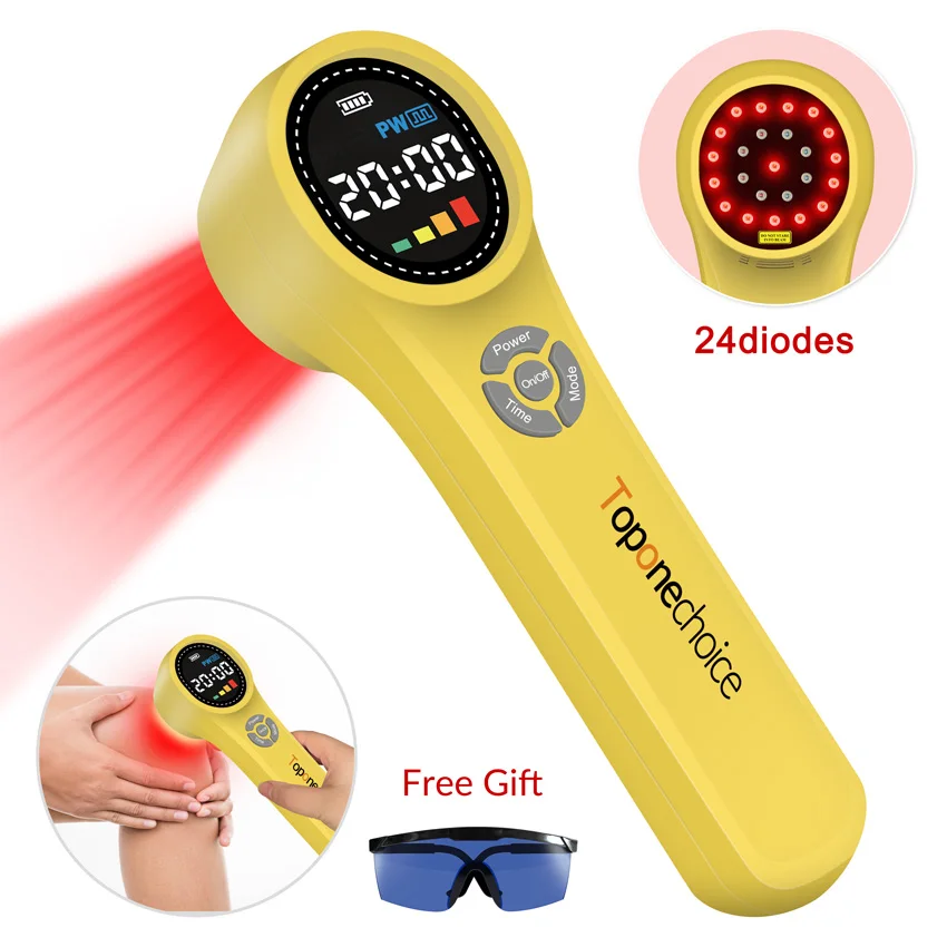 

16x660nm+4x810nm+4x980nm Cold Laser Therapy Red & Near Infrared Light Physiotherapy Device for Pain Relief Anti-inflammation