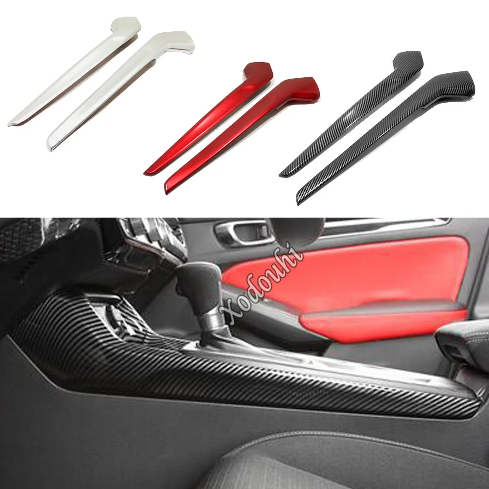

Center Console Gear Shift Box Strip Trim Car Accessories Armrest Decoration Molding 2PCS For Honda Civic 11th Gen 2022 2023 2024