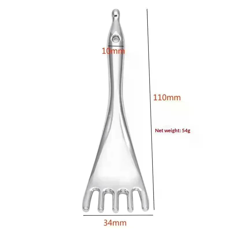 Metal Meridian Massage Comb, Facial Gua Sha Stick, Eye Acupoint Pressing Tool, Professional Head Scrapping Stimulation