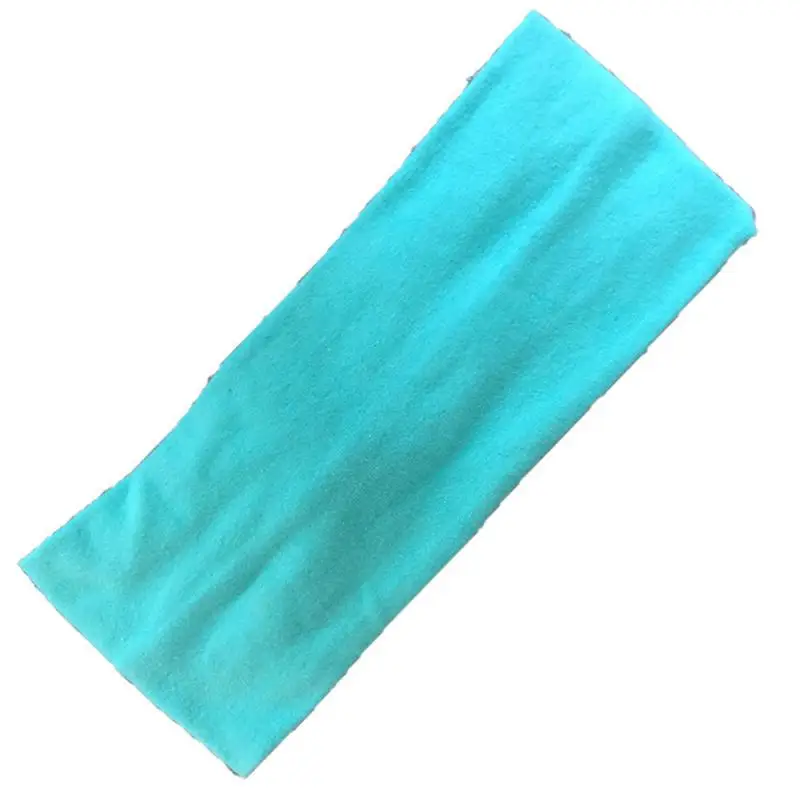 Sweat-absorbent Headband Breathable Heat Dissipation Anti-slip 9cm * 24.5cm Natural Style Wide Yoga Headband With Buttons